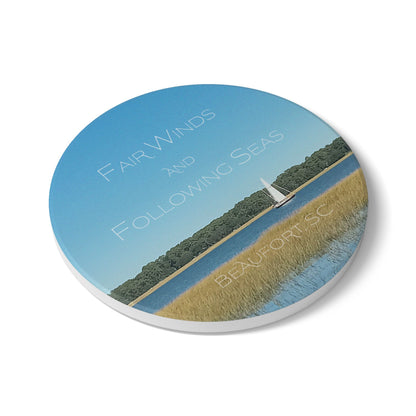 Fair Winds and Following Seas Beaufort Ceramic Coaster