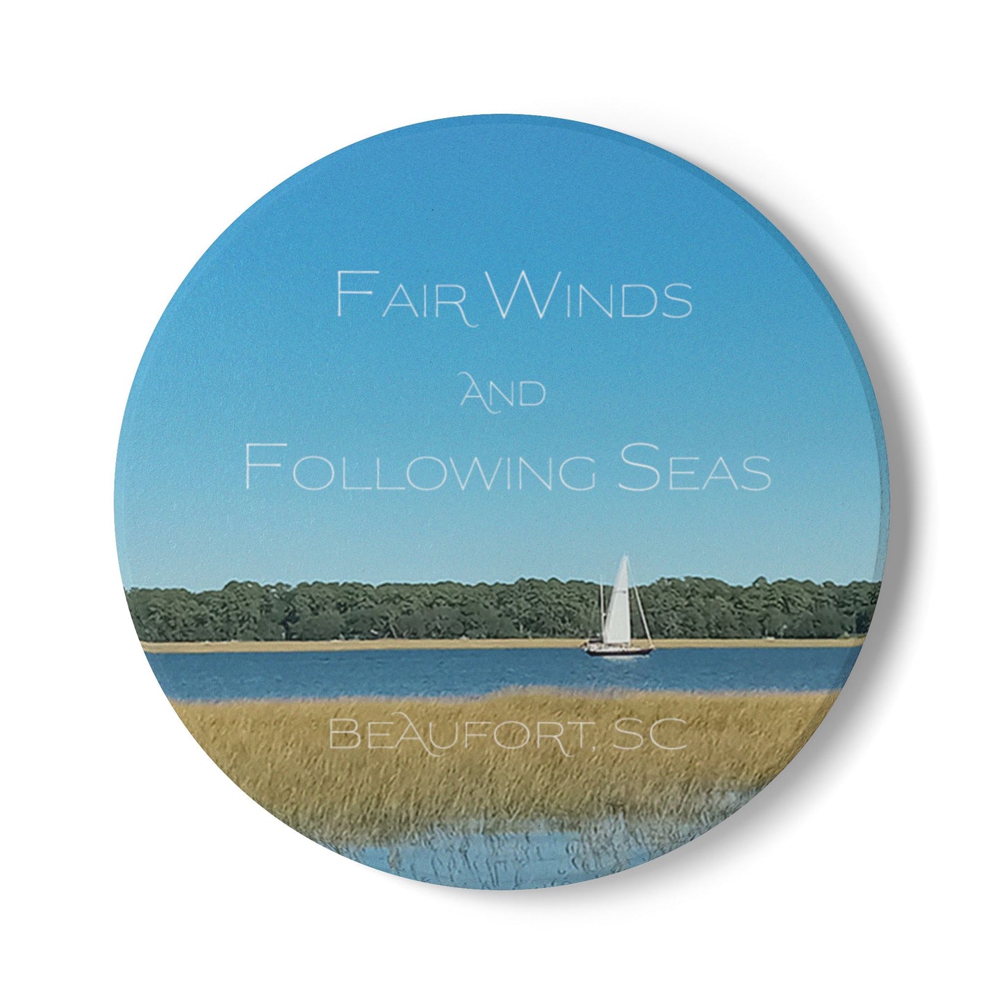 Fair Winds and Following Seas Beaufort Ceramic Coaster