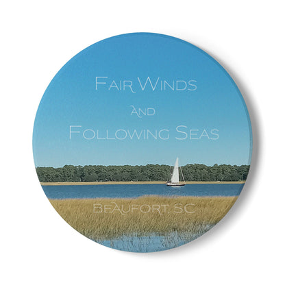 Fair Winds and Following Seas Beaufort Ceramic Coaster